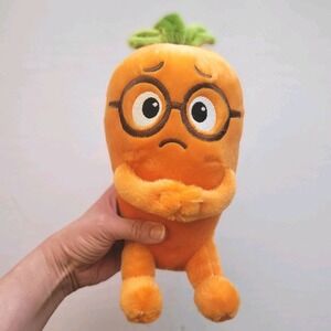 Concerned Carrot 10" Plush Emotional Anxiety Support Therapist Counselor Plushie